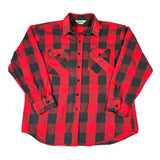 Red and black checkered shirt on a white background