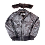 Vintage 80's Schott NYC Brown Leather A-2 Bomber Jacket