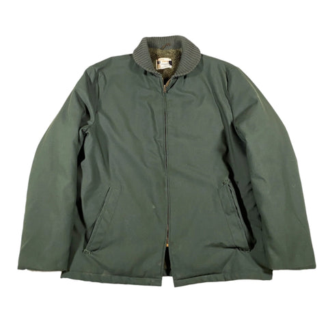 Vintage 80's Sears Fleece Lined Shawl Collar Work Jacket