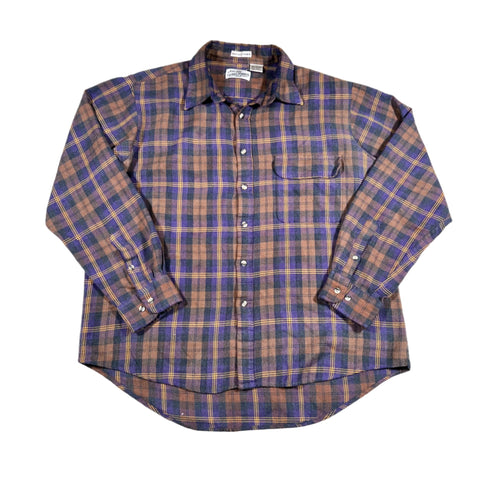 Vintage 80's Sears Roebuck Plaid Flannel Shirt