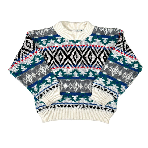 Patterned sweater on a white background
