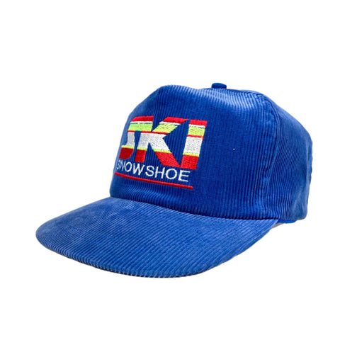 Vintage 80's Ski Snowshoe Corduroy Hat