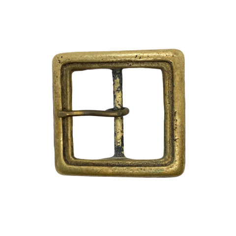 Bronze square buckle on a white background
