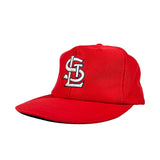 Red cap with a logo on a white background