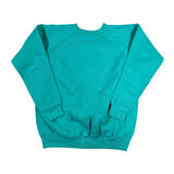 Teal sweatshirt on a white background