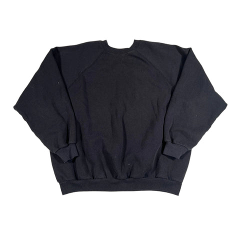 Vintage 80's Tultex Blank Black Crewneck Sweatshirt