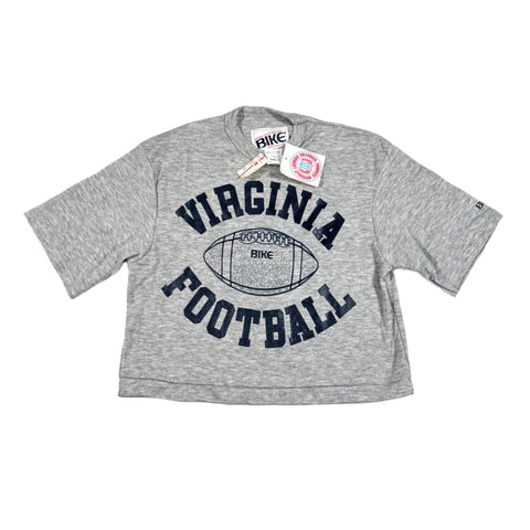 Vintage 80's UVA Virginia Football Bike Cropped T-Shirt