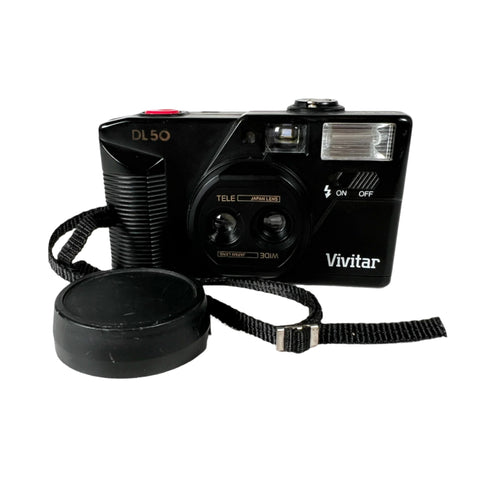Vintage 80's Vivitar DL50 Dual Lens 35mm Film Camera
