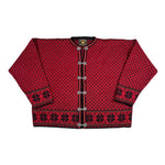 Vintage 80's Volund Norway Nordic Knit Wool Cardigan Sweater