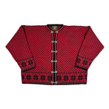 Vintage 80's Volund Norway Nordic Knit Wool Cardigan Sweater