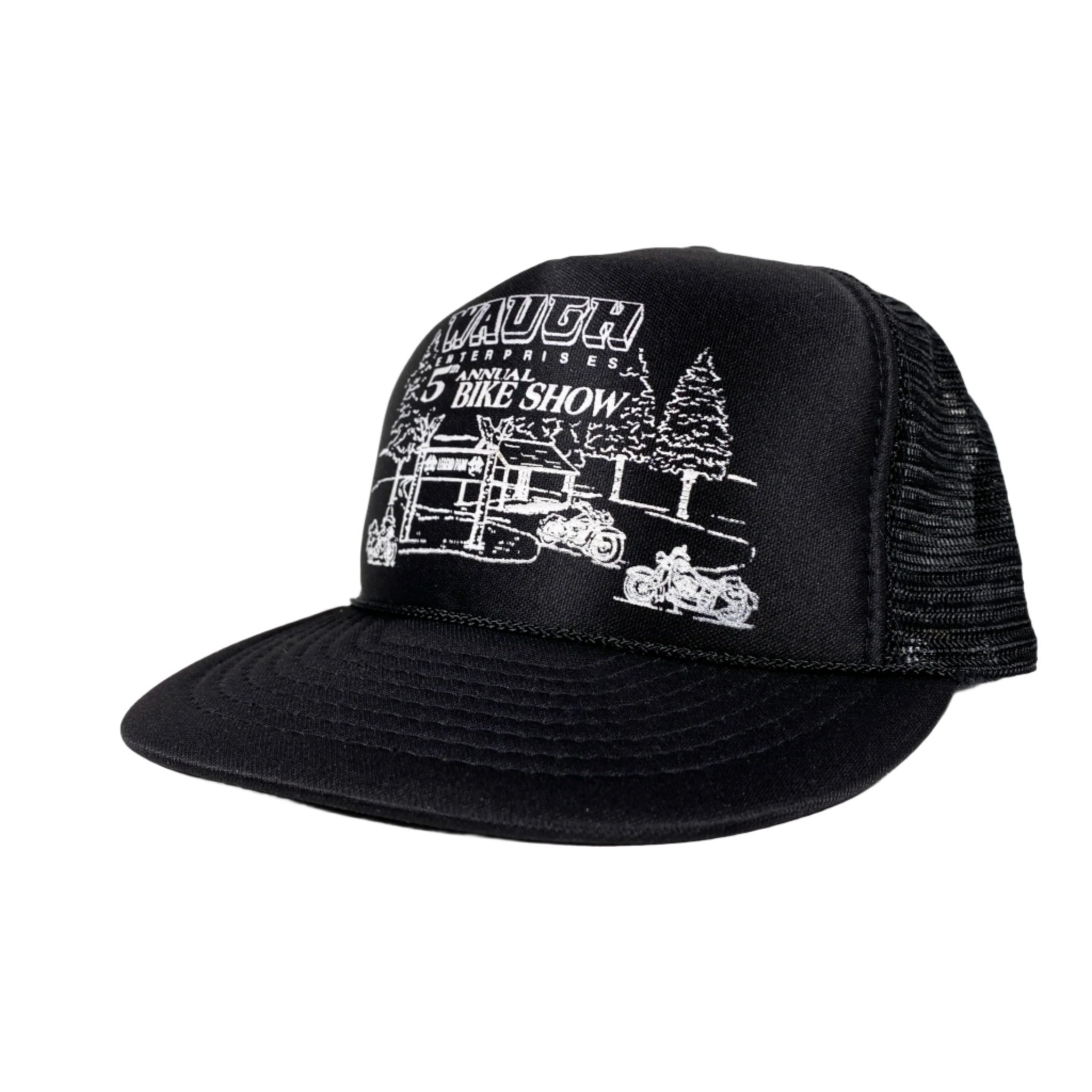 Vintage 80's Waugh Bike Show Motorcycle Trucker Hat