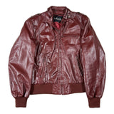 Red leather jacket on a white background