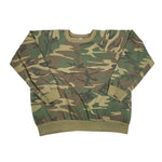 Vintage 80's Woodland Camo Raglan Crewneck Sweatshirt