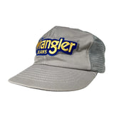Gray cap with Wrangler logo on a white background