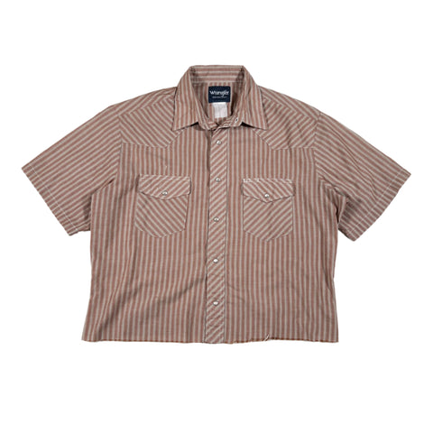 Vintage 80's Wrangler Pearl Snap Western Striped Shirt