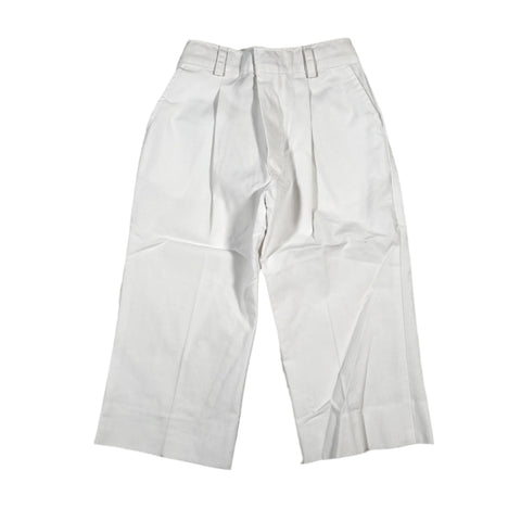 Vintage 80's Youth White Pleated Cotton Dressy Pants