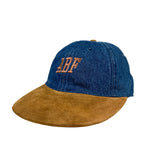 Vintage 90's ABF Trucking Denim & Suede Strapback Hat