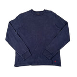 Navy blue sweatshirt on a white background