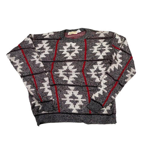 Vintage 90's Adam Sloane Winter Pattern Crewneck Sweater