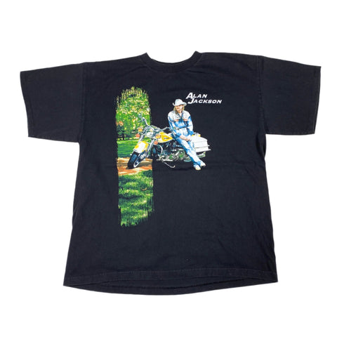 Vintage 90's Alan Jackson Motorcycle T-Shirt
