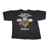 Vintage 90's Amsterdam Sex Smoke Beer Brain Funny T-Shirt