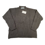 Vintage 90's Arancrafts Cable Knit Wool Clover Sweater