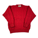 Vintage 90's Arancrafts Ireland Cable Knit Wool Fisherman Sweater