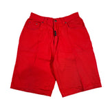 Red shorts on a white background