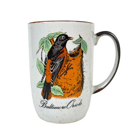 Vintage 90's Baltimore Oriole Speckled Ceramic Mug