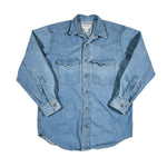Vintage 90's Banana Republic Safari Denim Pearl Snap Western Shirt