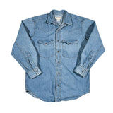 Vintage 90's Banana Republic Safari Denim Pearl Snap Western Shirt