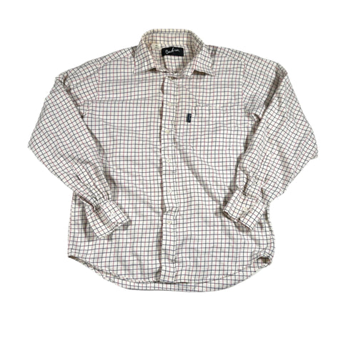 Vintage 90's Barbour Grid Pattern Button Up Shirt