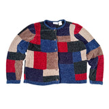 Vintage 90’s Blair Patchwork Chenille Button-Up Sweater