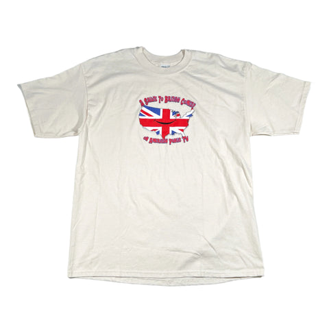 Vintage 90's British Comedy on Public TV USA Map Graphic T-Shirt
