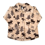 Vintage 90's CDS Moose Tree Fleece Button-Up Jacket