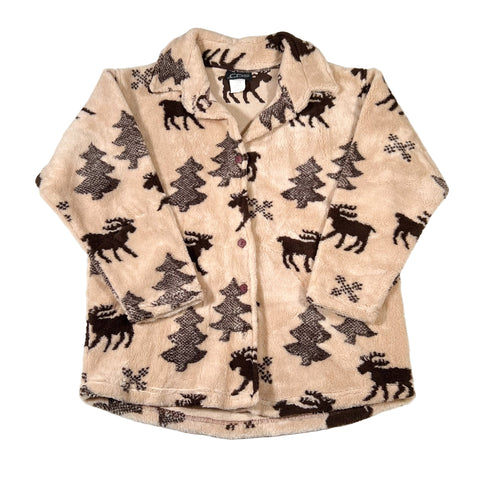 Vintage 90's CDS Moose Tree Fleece Button-Up Jacket