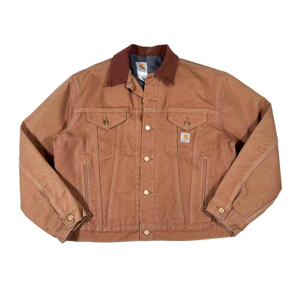 Vintage 90's Carhartt J09 BRN Blanket Lined Trucker Jacket