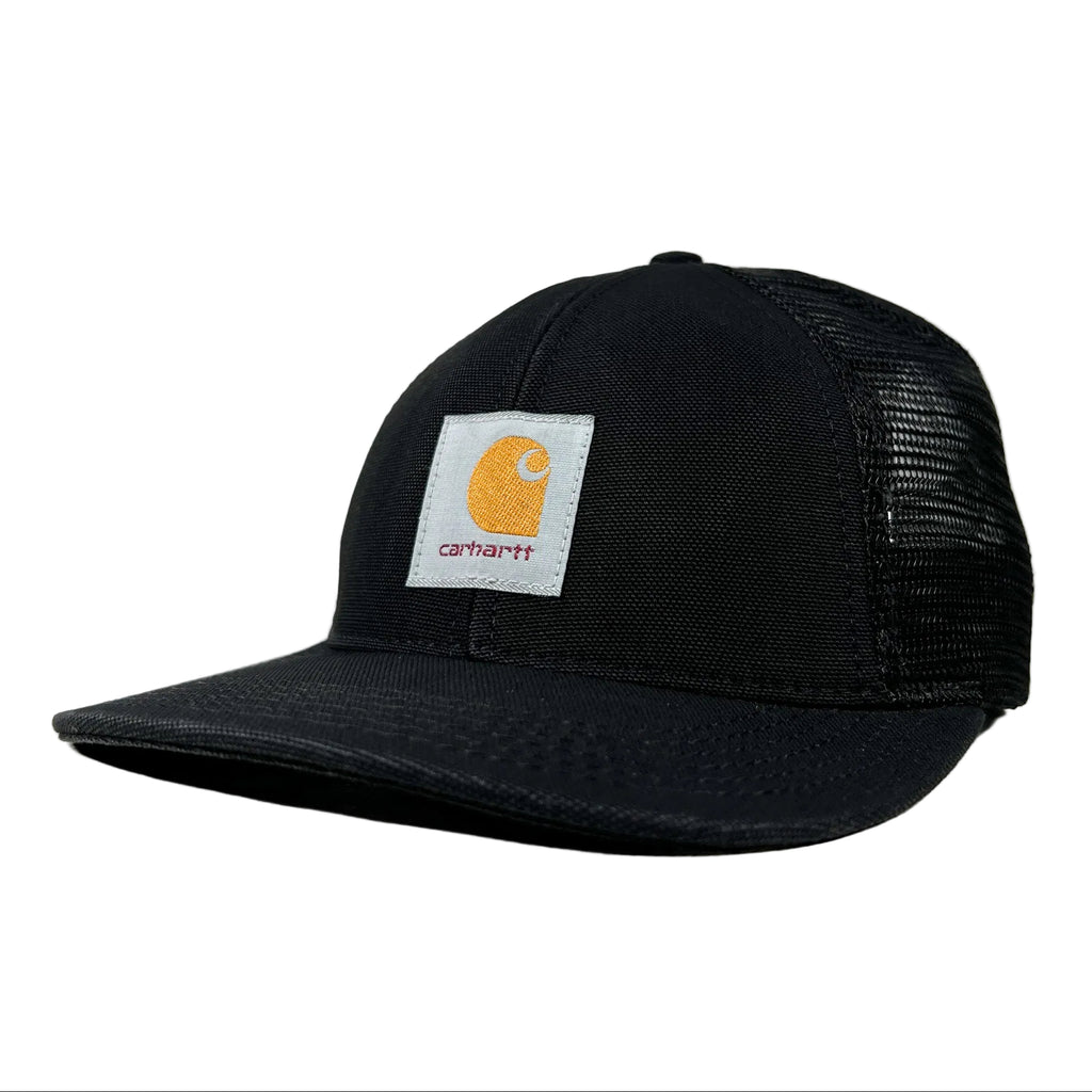 Vintage 90's Carhartt USA Made Black Mesh Trucker Snapback Hat