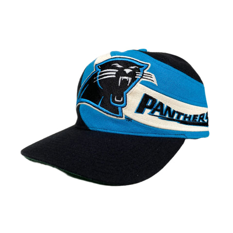 Vintage 90's Carolina Panthers Swirl Vortex Eastport NFL Hat
