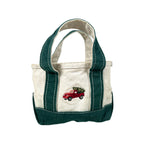 Vintage 90's Christmas Red Truck Mini Tote Bag