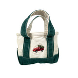 Vintage 90's Christmas Red Truck Mini Tote Bag