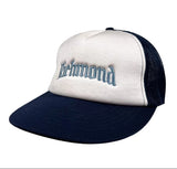 Trucker hat with 'Richmond' embroidery on a white background