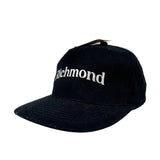 Black cap with 'Richmond' text on a white background