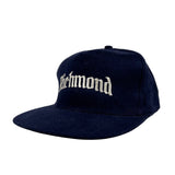 Navy blue cap with 'Richmond' text on a white background