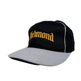 Black and gray cap with 'Richmond' embroidery on a white background