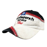 Baseball cap with 'Goodwrench Service Plus' and GM logo on a white background