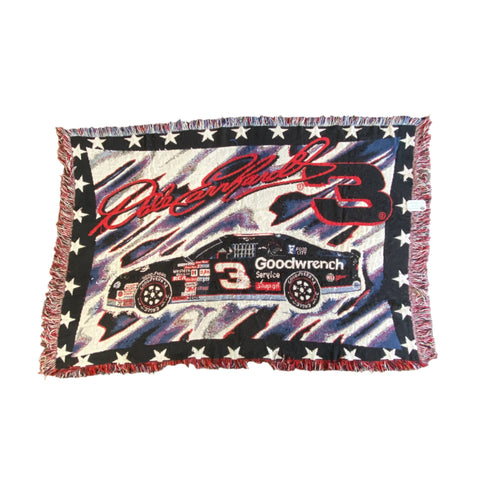Vintage 90's Dale Earnhardt NASCAR Racing Blanket