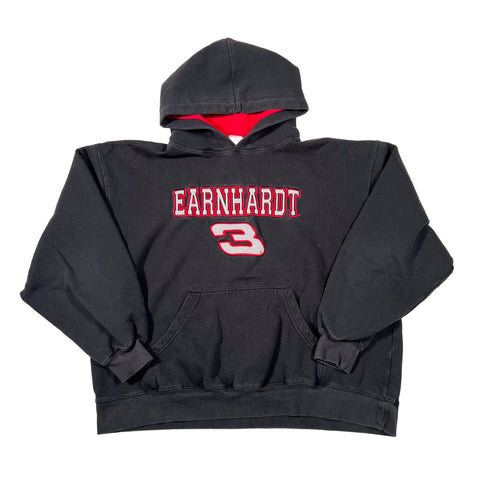 Black hoodie with 'Earnhardt 3' text on a white background