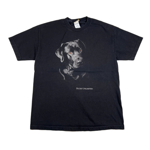 Vintage 90's Duck's Unlimited Black Lab Dog T-Shirt