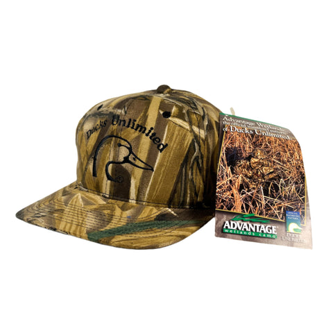 Vintage 90's Ducks Unlimited Advantage Wetlands Camo Hat